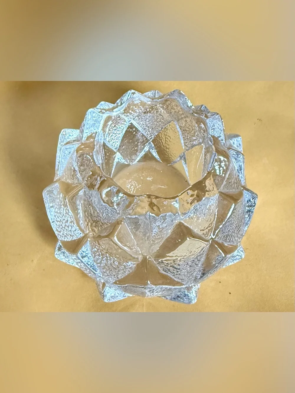 Orrefors Sweden Crystal Votive Candle Holder